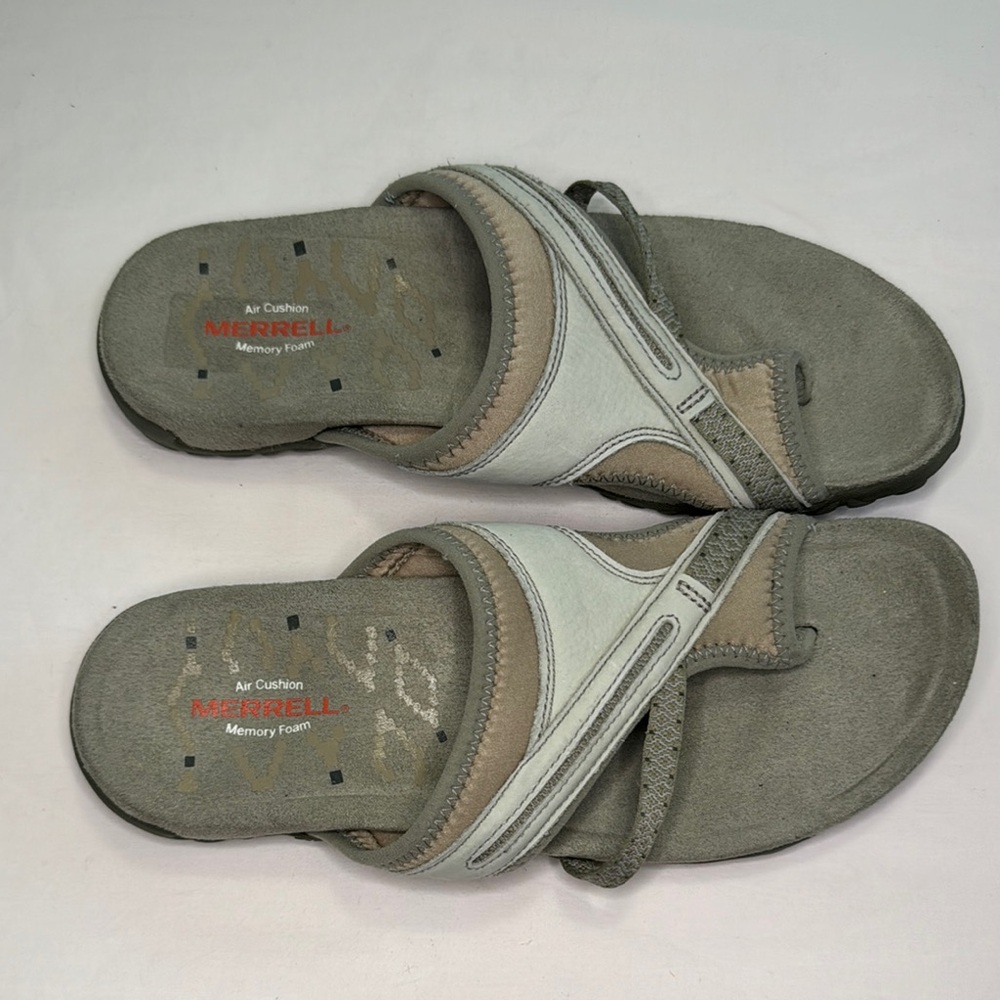 Merrell Gray and Cream Women's Sandals
